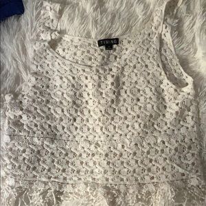 Crochet white tank top!